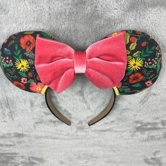 Disney Flower and Garden Minnie Mouse Ears Custom Made Headband Adult Size - Picture 3 of 6